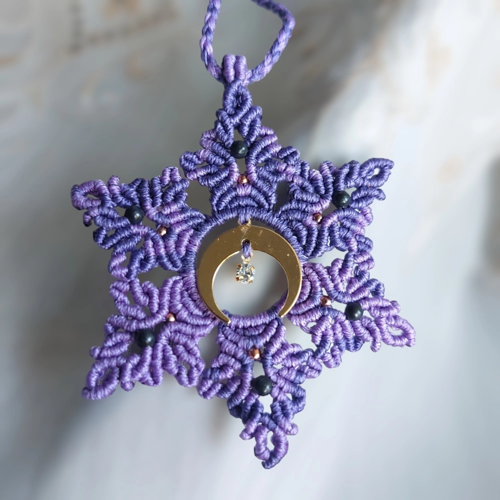 🟣 Purple Macrame Mandala