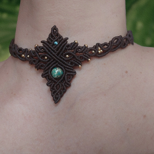 Imperial Jasper Macrame Choker