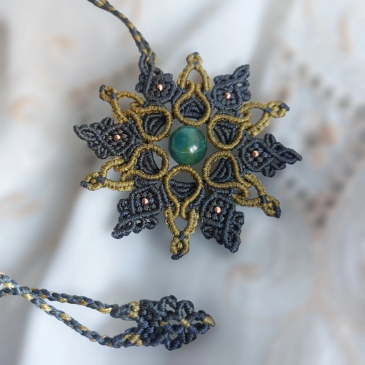 Green Moss Macrame Mandala