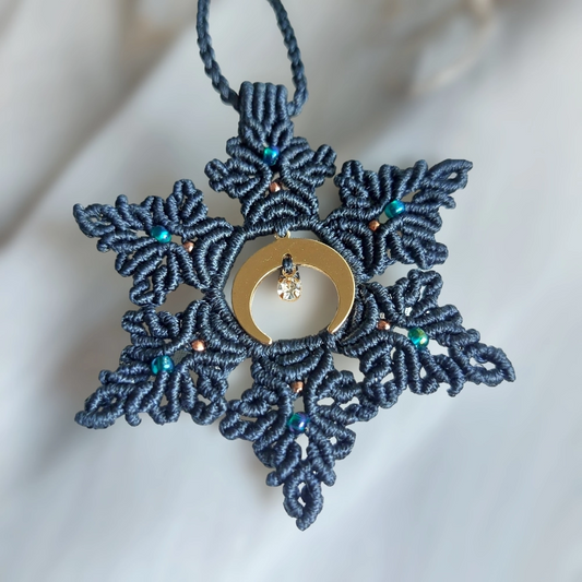 Blue 🔵 macrame mandala