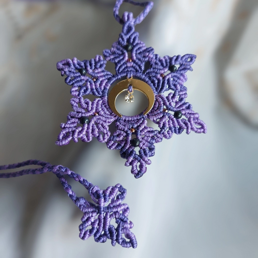 🟣 Purple Macrame Mandala