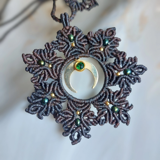 🌛 Brown Macrame Mandala