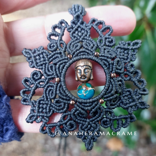 Macrame necklace with Imperial Jasper