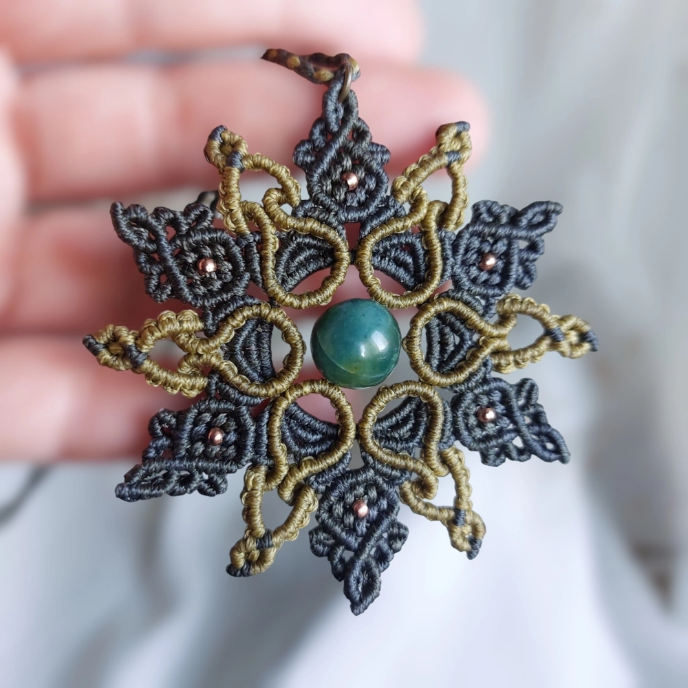 Green Moss Macrame Mandala