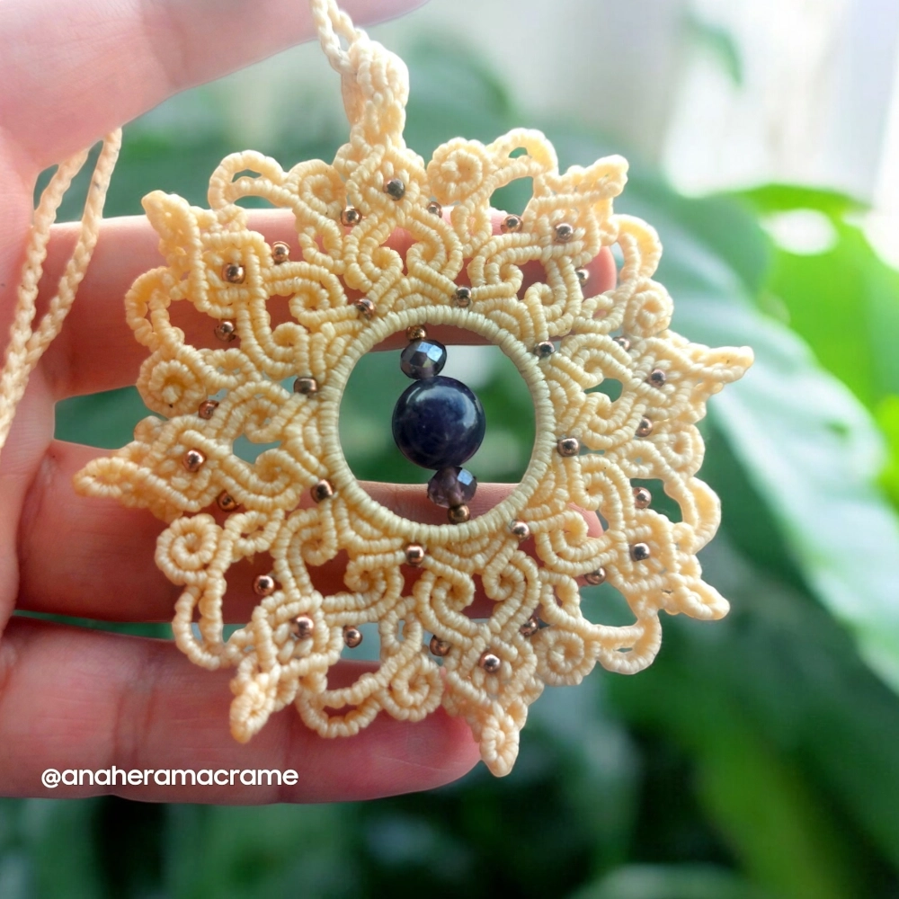 Amethyst macrame necklace