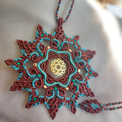Chakra Mandala Macrame Necklace